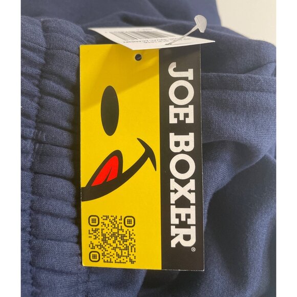 Joe Boxer Men's Size Large Navy Blue French Terry Pajama Pants Smiley Face - Picture 9 of 10